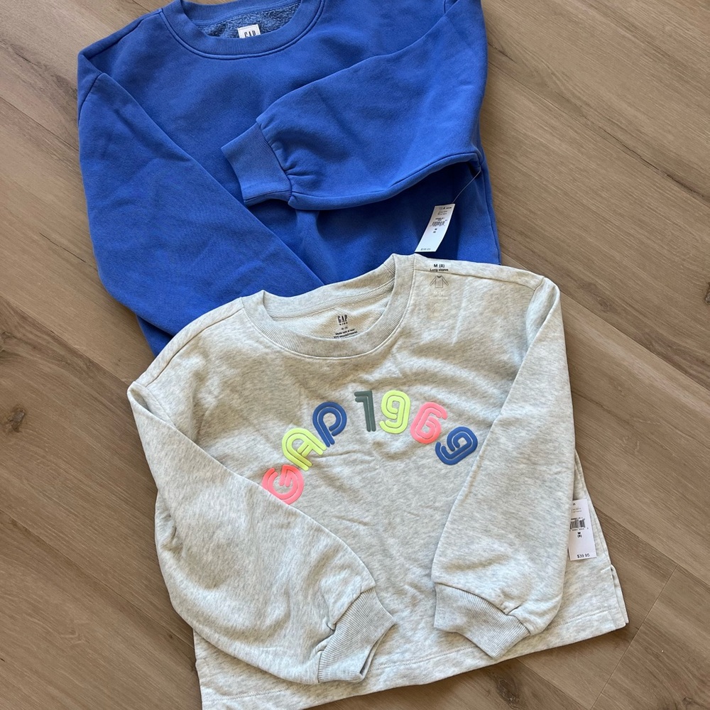 GAP Kids Blue and Gray Sweatshirts